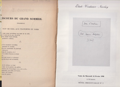 Jean cocteau lot documents - lot,
