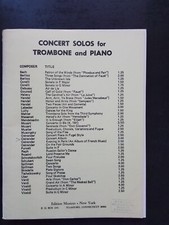 PARTITION - Concert album - Musique  pour trombone et piano (OSTRANDER)