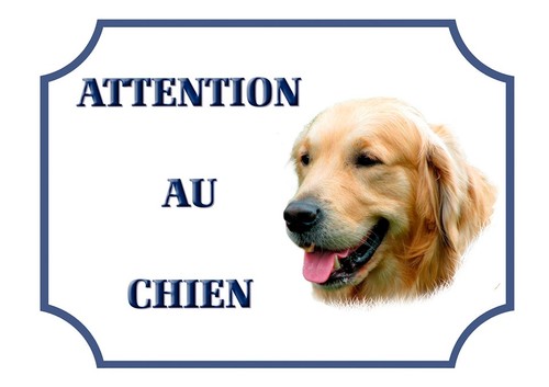 Plaque alu 15x20cm attention - alu,