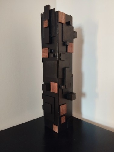 Sculpture bois abstrait - bois,,