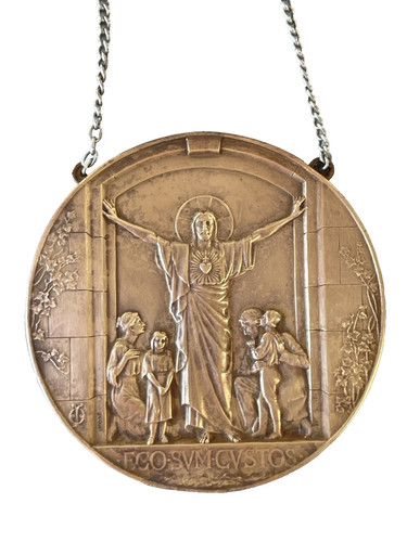 Plaque laiton christ eco sum - plaque,