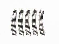 MINITRIX LOT 5 RAILS COURBE ACIER R1 194,6 mm. 30° REF. 14912 / 4912 - N 1/160