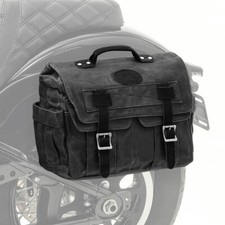 Sacoche Cavalière Laterale moto Canvas avec sac interieur CV1 noir