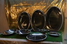 ** SERVICE 9 PIÈCES JEAN COUZON PLAT SAUCIÈRE SALADIER CUILLÈRE INOX MASSIF  