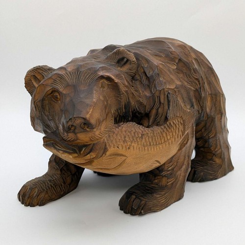 Ours sculpté bois avec - ours,