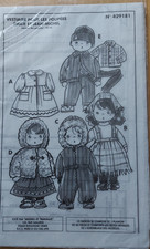 PATRONS VESTIAIRE POUPEES EMILIE ET JEAN MICHEL MODES ET TRAVAUX N°429181+CADEAU
