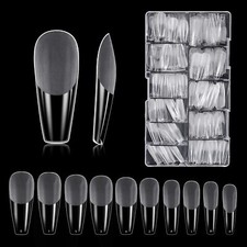 Faux Ongles 500pcs Acrylique Capsules Ongles Transparent Pose Americaine Ongl...