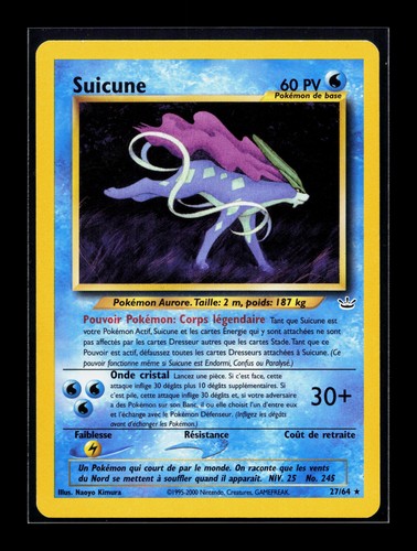 Carte pokémon suicune 64 - suicune, 27/64