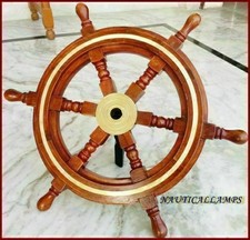 Poignée volant bateau bois - volant,