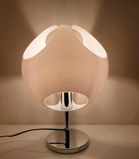 lampe table vintage kare design ufo space age chrome no kartell colombo