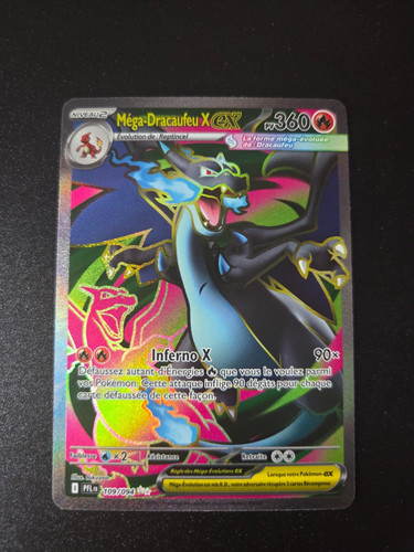 Carte pokémon méga - carte, méga-dracaufeu