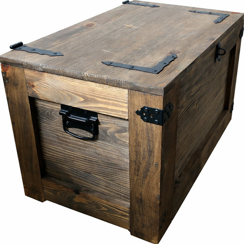 Coffre rustique bois - bois, sur