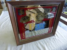 RARE MIROIR PUBLICITAIRE BIERE BUDWEISER IDEM BUD PLAQUE EMAILLEE