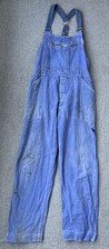 ANCIEN COMBINAISON SALOPETTE BLEU TRAVAIL DÉLAVÉ PAYSAN MINEUR TAILLE M