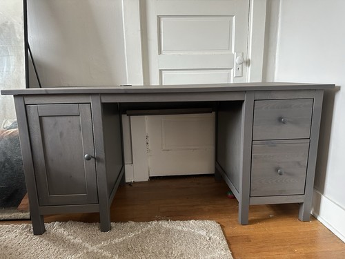 Hemnes ikea gray computer - ikea, desk