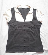 Haut femme manches courtes gris et beige Taille 3