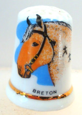 Dé à coudre de collection Thimble - BRETON TETE DE CHEVAL