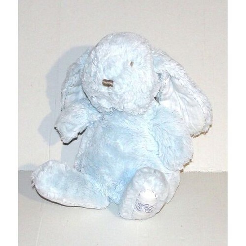 Doudou lapin bleu blanc - doudou,