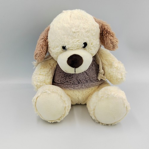 Peluche doudou chien blanc - peluche,