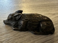 Superbe Petit Bronze De Chasse « Marcassin » - Signé Jean Maillard