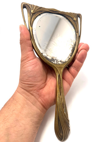 Très rare miroir face main - face,