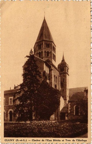 Cpa cluny clocher l - clocher, de