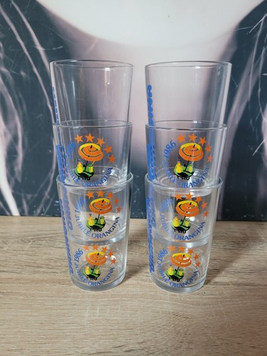 Verres orangina 1986 jubilé - 6,