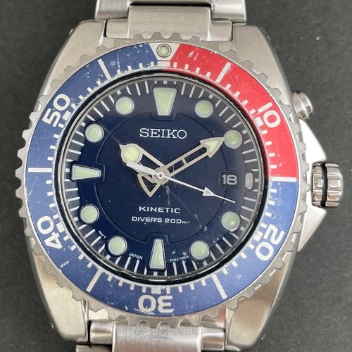 Seiko kinetic 5m62 0bl0 pepsi - seiko, 5m62-0bl0
