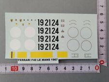 DECALS 1/43 FERRARI 330 P4 - #19 ou #21 ou #24  LE MANS 1967  - DCC1438