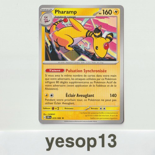 Carte pokémon pharamp 029 086 - carte,