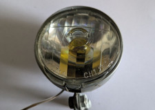 Phare Rond SOUBITEZ 6V vélo vintage ancien gris