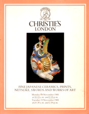 JAPANESE CERAMICS PRINTS NETSUKE CATALOGUE VENTE CHRISTIE'S LONDON 18-19/11/1985