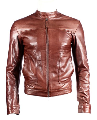 Veste biker cuir agneau - veste, en