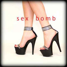 Sexy Sandales Noirs Strass