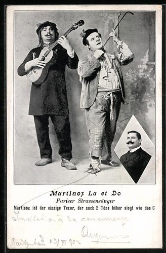 Carte postale chanteur rue - postale, de