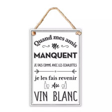 Plaque métal alcool - ,