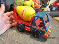 Ancien Camion Plastique de Chantier Toupie à Béton Jouet Jean Made in Germany