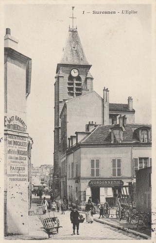 Cpa suresnes l - n°1, l'église