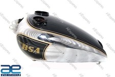 Pour BSA C10 C11 Noir et Chrome Peint Acier Essence Réservoir de Carburant Gec