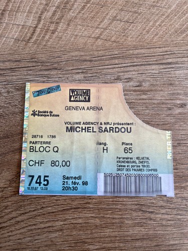 Billet concert n136 michel - billet,