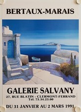 Affiche BERTAUX MARAIS 1991 Galerie Salvany - Clermont-Ferrand