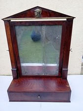 ancien miroir  psyché de table  en acajou tete de centurion
