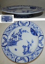 Faïence de CREIL ET MONTEREAU Service JAPON : compotier, coupe à fruits