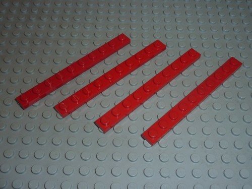 Lego red plate x - lego,