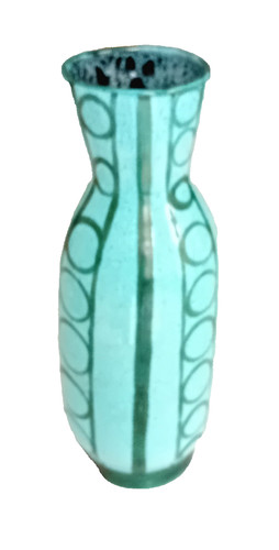 Vase céramique faience - , verte