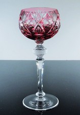 GRAND 1 VERRE A VIN CALICE CRISTAL DOUBLE COULEUR LILA BOHEME WMF CABINET