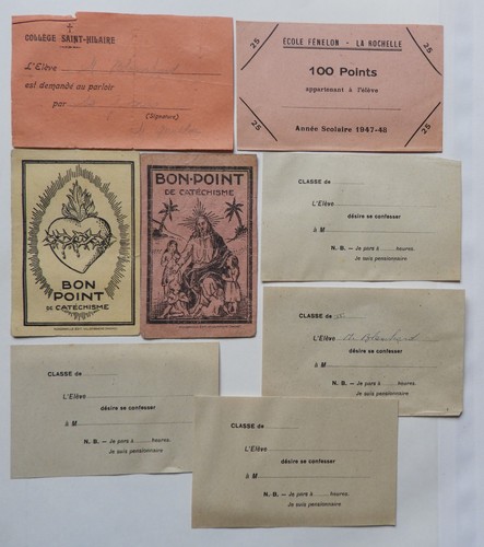 Lot bon point de catechisme - de,