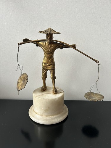 Bronze porteur chinois - bronze,