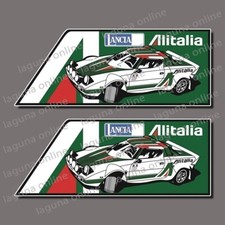 Autocollant décalcomanie imperméable brillant logo LANCIA Stratos ALITALIA 2