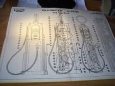 GRAND DEPLIANT D EPOQUE ECLATE PIECES DETACHEES POMPE A ESSENCE BOUTILLON 60